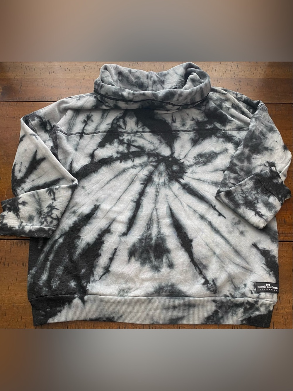 •GUC•Simply Southern Cowl Neck Tie Dye Pullover